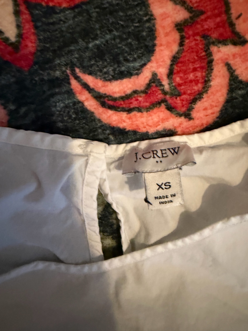 3/$25 🤍 J.Crew White Popover Long Sleeve Blouse XS - Picture 3 of 6